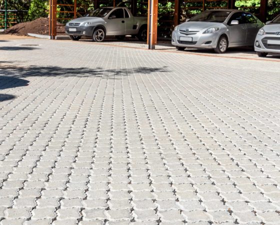 Grobuild supplied concrete permeable paver Permealock
