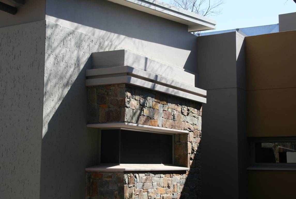 Feature detailing to above and around windows.