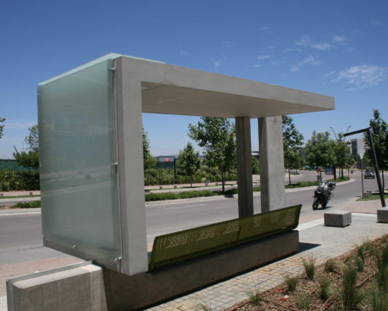 Waterfall Estate bus shelters rom Grobuild concrete replacement supplier
